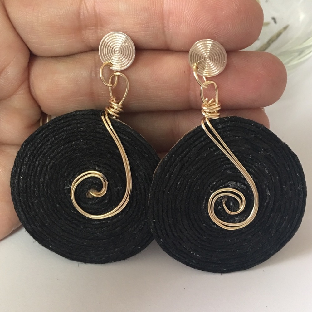 wicker earrings